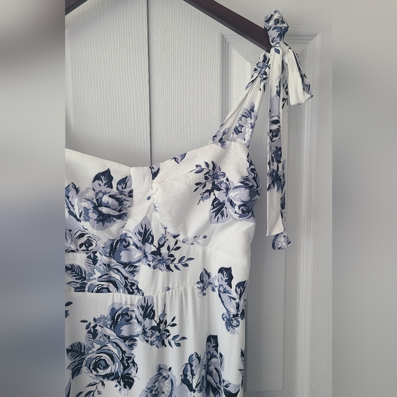 Rose Print Slip Dress - Picture 3 of 6